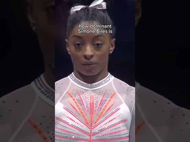 Simone is the most dominant athlete of all time 🐐#simone #simonebiles #gymnastics #gymnast#olympics