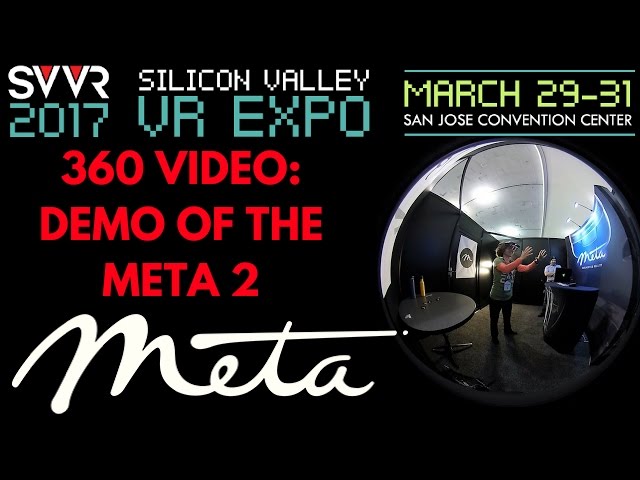 #SVVR2017 Demo of the Meta 2 Augmented Reality headset [360 video] [shot with Ricoh Theta S]