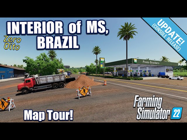 ‘NEW (UPDATED)’ MOD MAP “INTERIOR of MS, BRAZIL” TOUR! ON Farming Simulator 22 (Review) PS5.