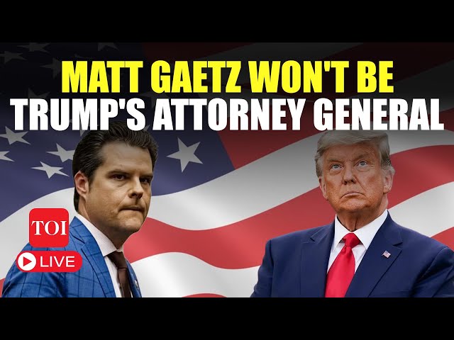 LIVE I Trump AG Pick Matt Gaetz Withdraws His Name; 'My Confirmation A Distraction...'