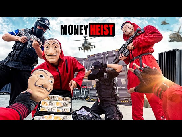 PARKOUR VS MONEY HEIST! 2 ESCAPE from SECURITY chase (BELLA CIAO REMIX) || ACTION FULL STORY POV