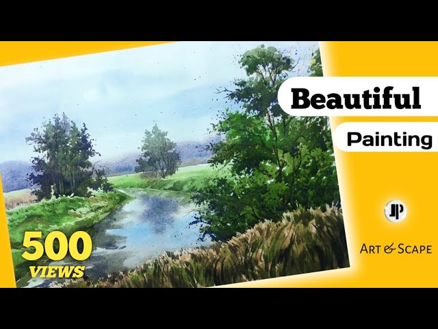 How to Watercolor Paint a Landscape Like a Pro in Less Time | Easy Painting techniques #art