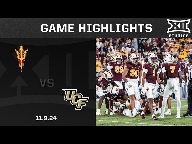 UCF vs. Arizona State Game Highlights | 2024 Big 12 Football