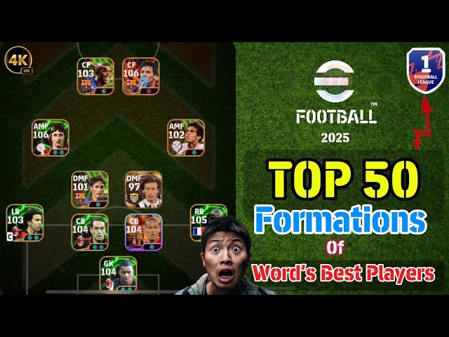 best formation’s of worlds top 50 players in eFootball 2025 || Best Formation Guide