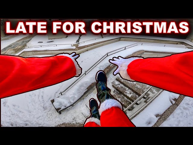 Parkour Santa is LATE FOR CHRISTMAS - POV PARKOUR Chase