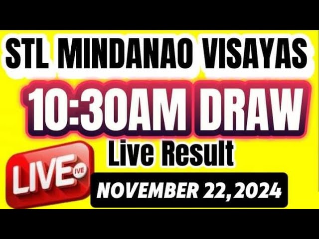 STL MINDANAO VISAYAS RESULTS 10:30AM DRAW NOVEMBER 22,2024