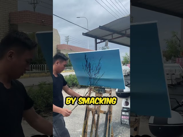 The BEST Way Of Drawing Trees On A Canvas! 😂 @arttok.w