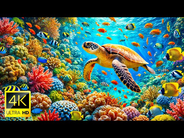 The Best 4K Aquarium - Explore the Stunning World of Sea Jellyfish and Beautiful Coral Reef Fish.