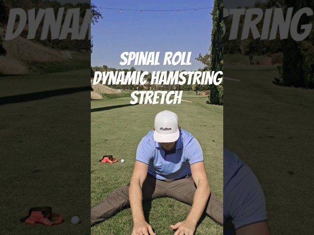 18.Spinal Roll Dynamic Hamstring Stretch #golf #stretching #stretch #golffitness #warmup #hamstrings