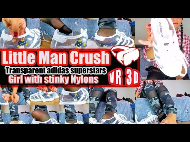 Girl crushes a little man Adidas Clear Sneaker  - VR 180 Full Clip Download Link in the description