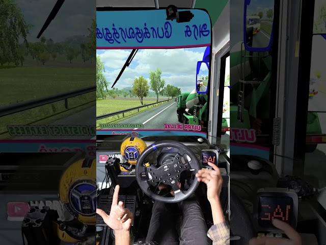 IDIOT BUS DRIVER ALERT! 🚌💥 Epic Overtake Fail Ends in Disaster | ETS2 Steering Wheel Gameplay"