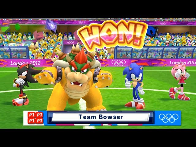 Mario & Sonic At The London 2012 Olympic Games Football #120 With Bowser, Sonic, Shadow, Amy