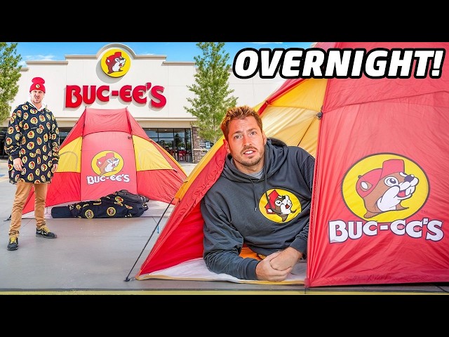 Overnight Survival Challenge! *WORLD'S LARGEST GAS STATION*