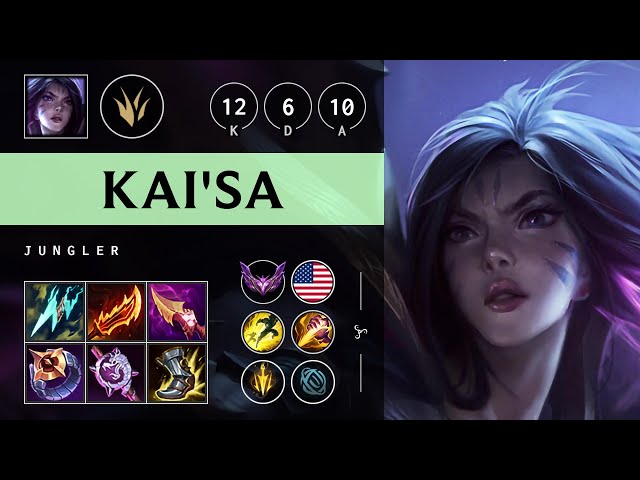 Kai'Sa Jungle vs Taliyah: Triple Kill, Dominating - NA Master Patch 14.22