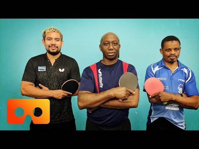 VR180 3D Las Vegas Table Tennis Dr Dayo Mokuolu Interview VR IRL ping pong !