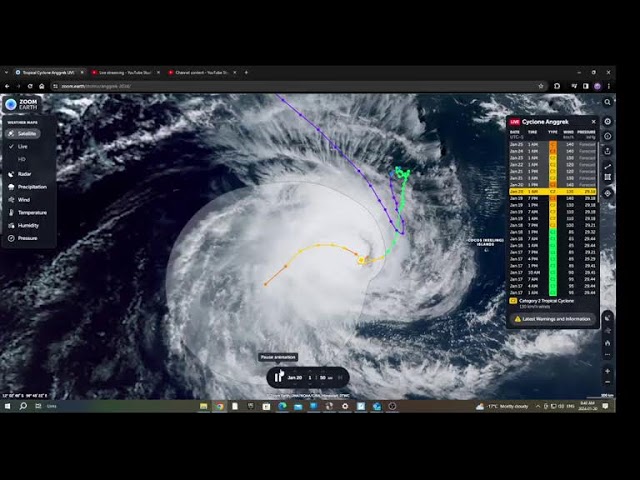 the track of cyclone anggrek in 360!