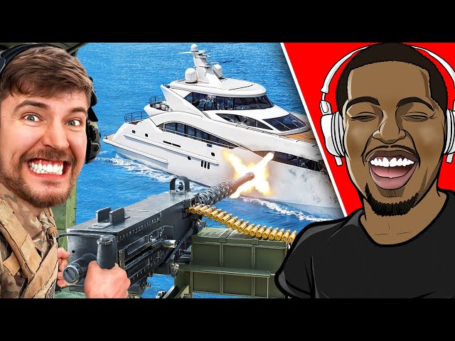 MrBeast is DESTROYING this man's Yacht!!