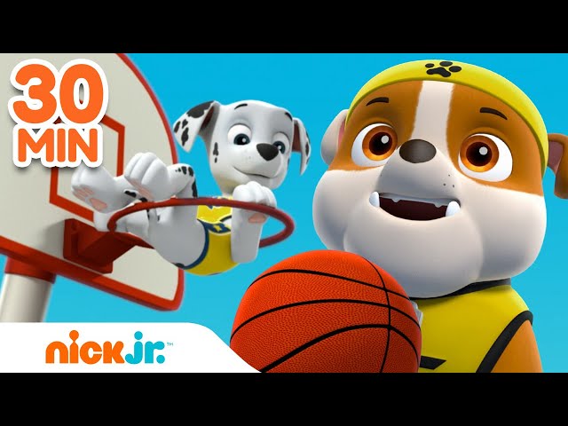 PAW Patrol FUN Sports Adventures! 🏀 w/ Marshall, Rubble & Skye | 30 Minute Compilation | Nick Jr.