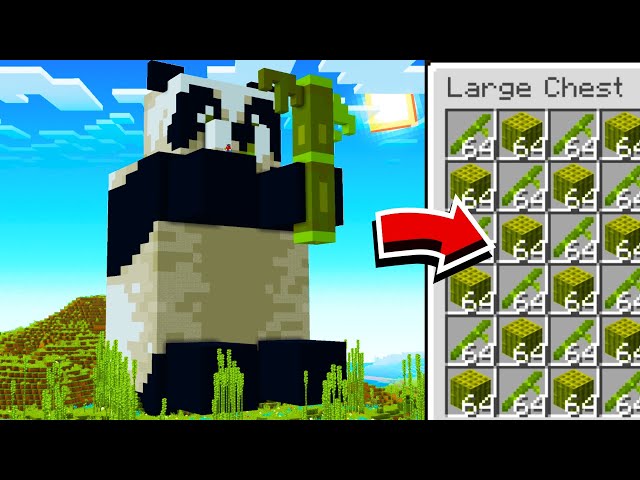 Ik Bouw De GROOTSTE PANDA Ooit In Minecraft Survival!