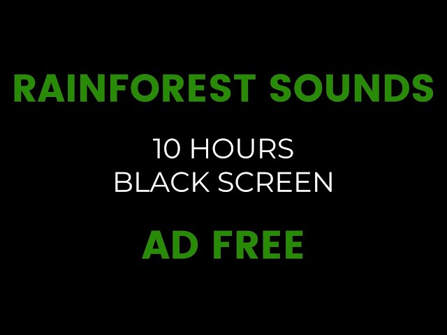 Rainforest Sounds | Black Screen | No Ads | 10 Hours of Healing Nature Sounds for Sleep & Relaxation