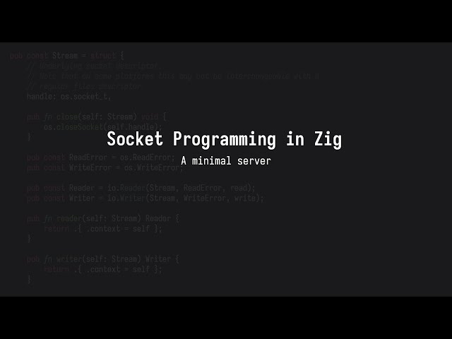 Socket programming in Zig