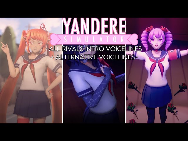 All Rivals Introduction VoiceLines + Alternative VoiceLines | Yandere Simulator