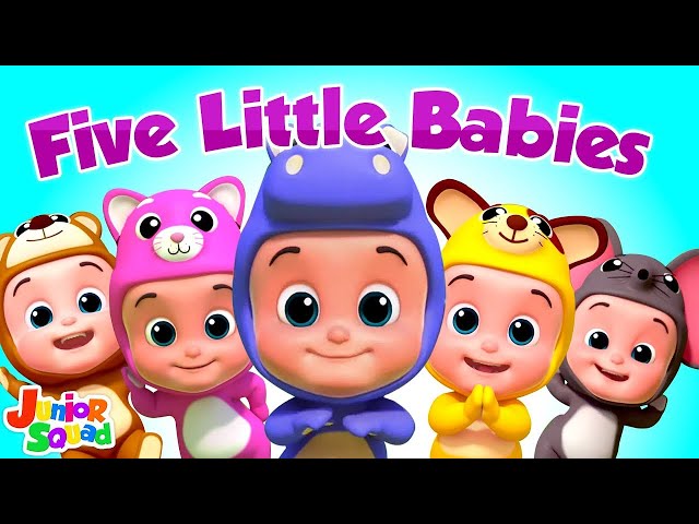 LIVE 🔴Five Little Babies Jumping on the Bed  - Nursery Rhymes & Kids Songs, Learning