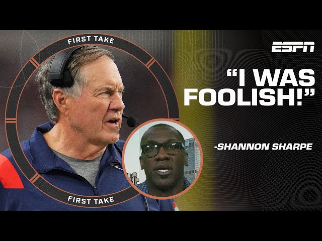 'I WAS FOOLISH!' 😲 - Shannon Sharpe admits he was wrong on the Belichick-Brady debate | First Take