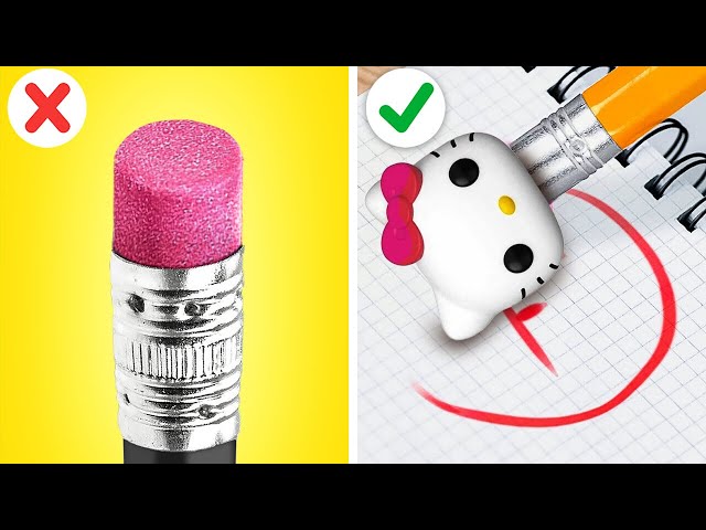 AMAZING DIY RECYCLING HACKS 🎨 Create Your Own Hello Kitty Pencil ✏️ Magic Crafts by 123 GO SCHOOL