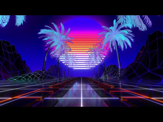 Vaporwave Palm Tree VJ Loop 4K