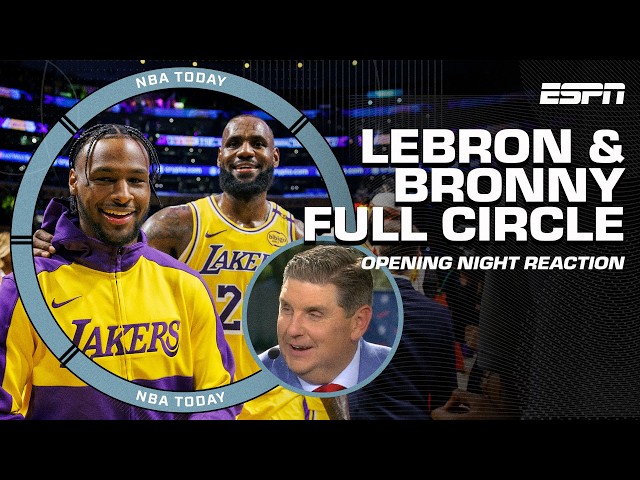 REACTION to LeBron & Bronny playing TOGETHER on Opening Night 🙌 'FULL CIRCLE' - Windy | NBA Today