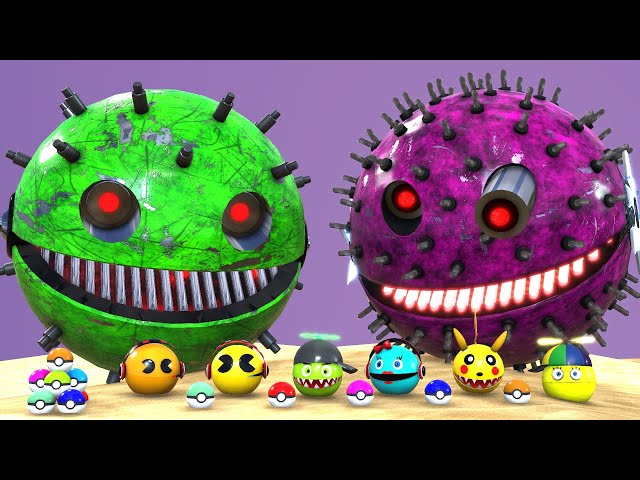 ROBOT PACMAN VS MONSTER PACMAN USE POKEMON GX6