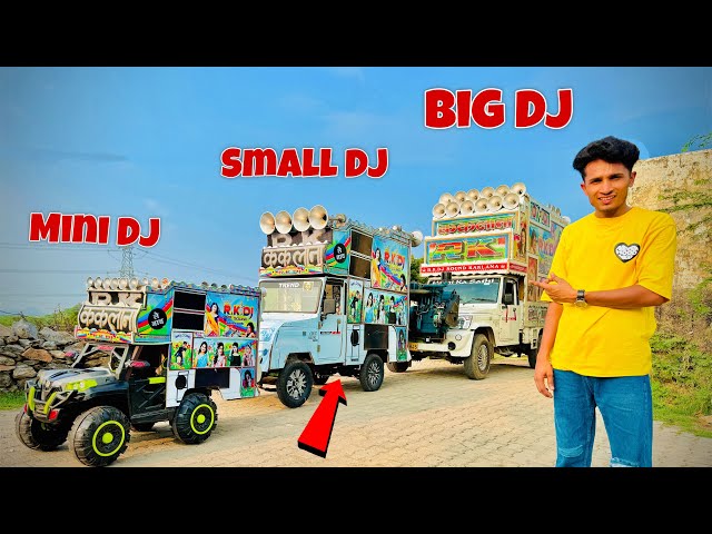 Mini Dj vs Small Dj vs Big Dj 😱! Amazing challenge video !! viral?