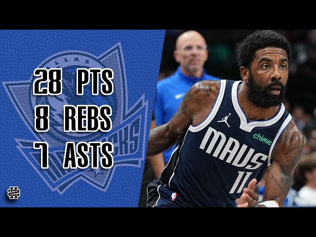 Kyrie Irving 28 pts 8 rebs 7 asts vs Rockets 24/25 season