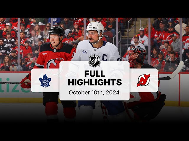 Maple Leafs at Devils | October 10, 2024 | NHL Full Game Highlights