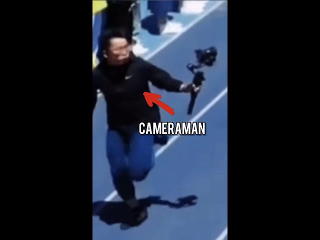 Cameraman Runs Faster Than The Athletes!