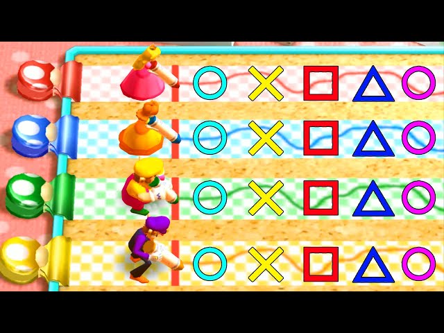 Mario Party: The Top 100 Minigames - Peach Vs Daisy Vs Wario Vs Waluigi (Master Difficulty)