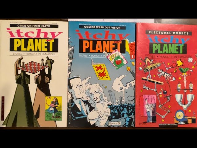 Itchy Planet #1-3: political comics! Rifas, Spain, Kuper, Gonick, Dougan, Fleener, Worden, Diggs!