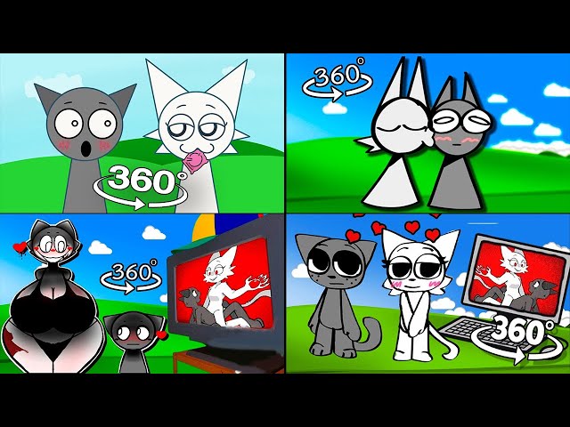 Incredibox Sprunki: Gray x Wenda sus meme compilation (part 2) 360°