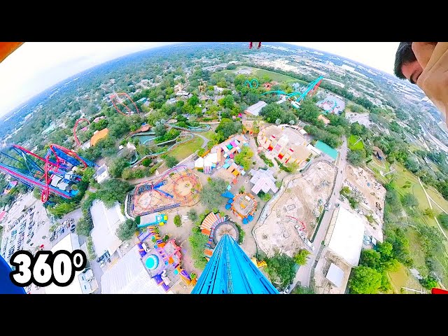 Falcon’s Fury (Busch Gardens Tampa Bay) - VR ONRIDE - 360° tilting free fall drop tower POV