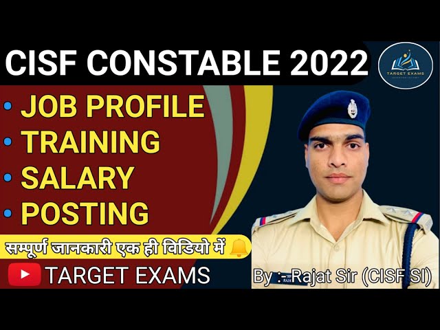 CISF Constable GD Job Profile