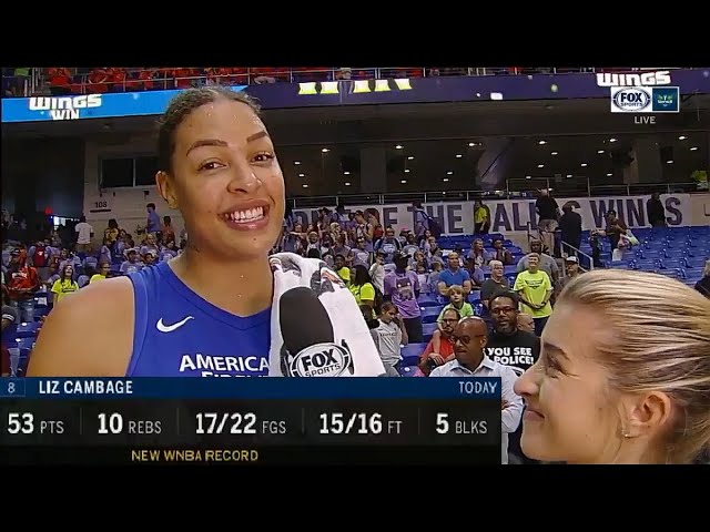 Liz Cambage Scores 53 POINTS, WNBA Record + 10rebs, 5blks | 2018 NY Liberty @ Dallas Wings. #WNBA