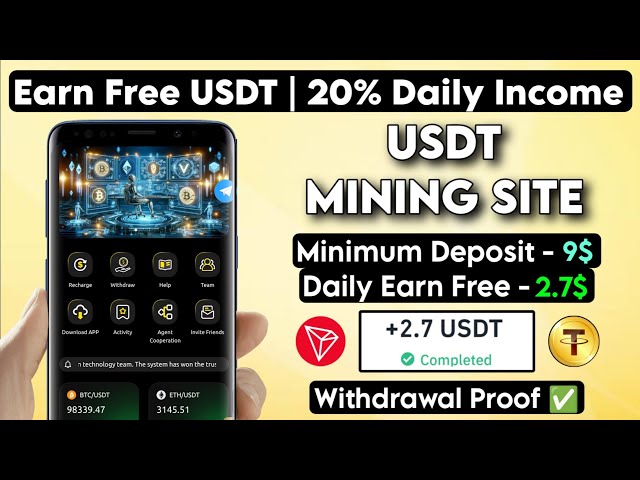 New Usdt Earning Site Usd Mining Site 2024 Best Investment Usdt Earning Website