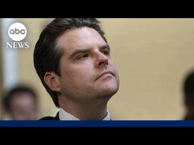 Trump says he's not reconsidering tapping Matt Gaetz for attorney general role