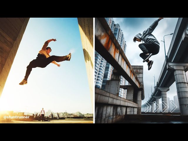 Get ready for free running stunts! 🤸‍♂️ #shorts #shortvideo #parkourfreerunning #flip #stuntrunner