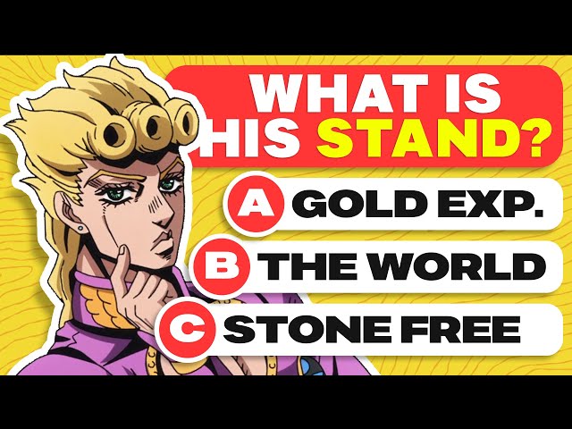 Guess The Stand By The Character 🍥🤔 JJBA Quiz