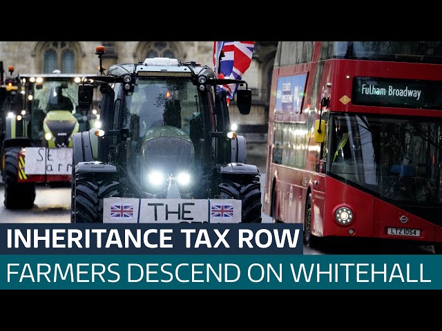 Thousands of farmers protest in Westminster over inheritance tax plans | ITV News