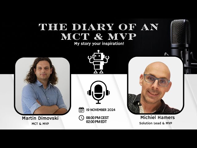 The Diary of an MCT and MVP - Ep.5 Michiel Hamers