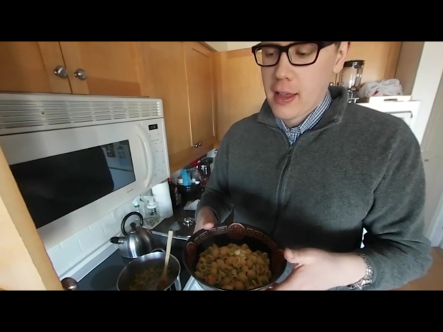 How to make Annie's Macaroni and Cheese with frozen peas, without milk and butter - 360 video