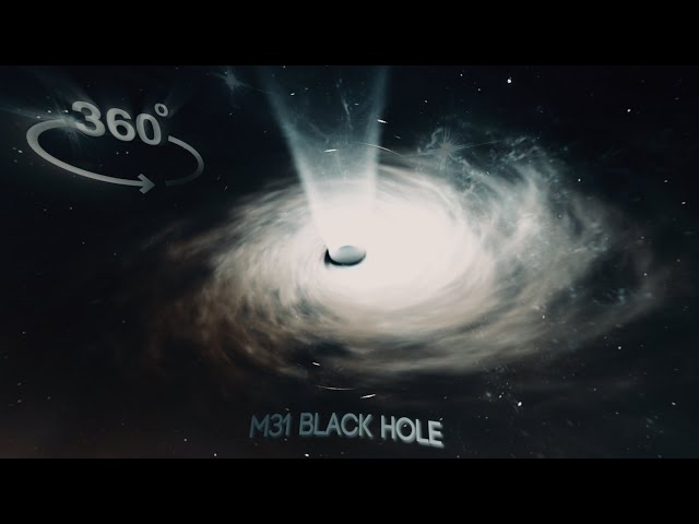 Zooming into the Andromeda Galaxy - M31 BLACK HOLE (360° VR Simulation)